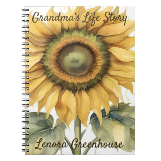 Sunflower Journal Grandma’s Life Story, Sunflower