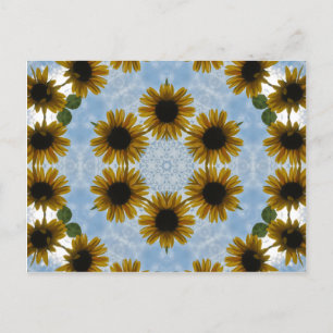 Sunflower Kaleidoscope 4 Postcard