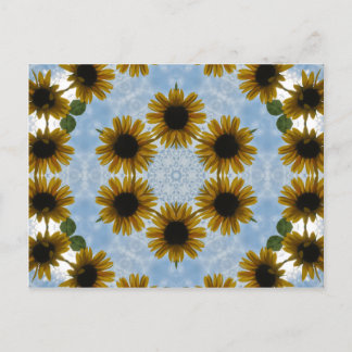 Sunflower Kaleidoscope 4 Postcard