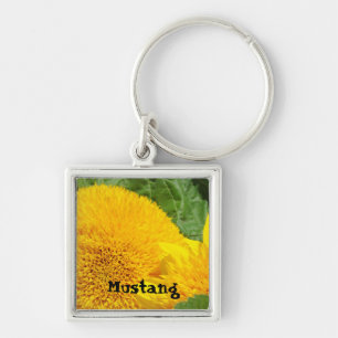Sunflower keychain custom Change Text Mustang