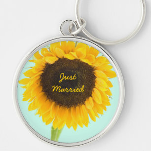 Sunflower Keychain Just Married