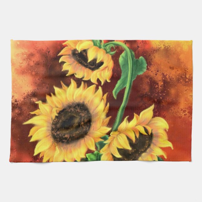 Sunflower  Kitchen Towel (Horizontal)