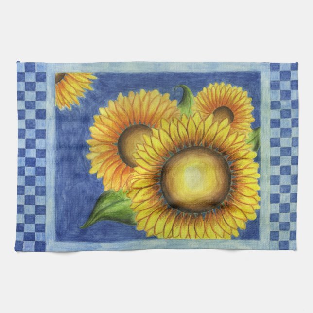 Sunflower Kitchen Towel (Horizontal)