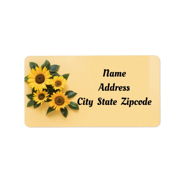 Sunflower Label (Front)