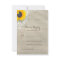 Sunflower Lace and Wood Rustic Wedding RSVP Card