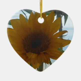 Sunflower lake view ceramic tree decoration