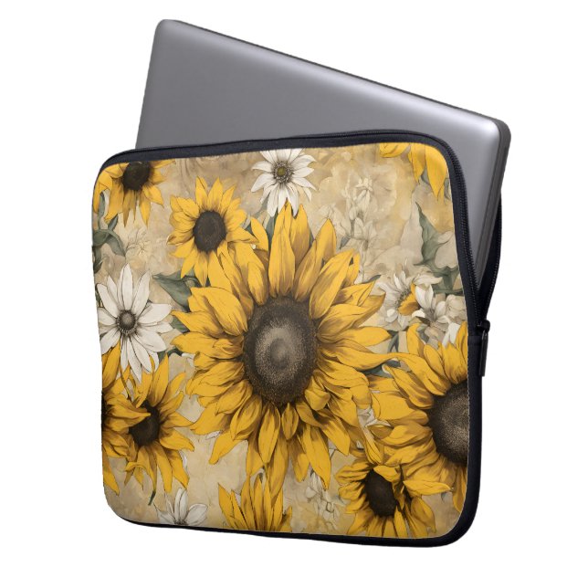 Sunflower Laptop Sleeve (Front Left)