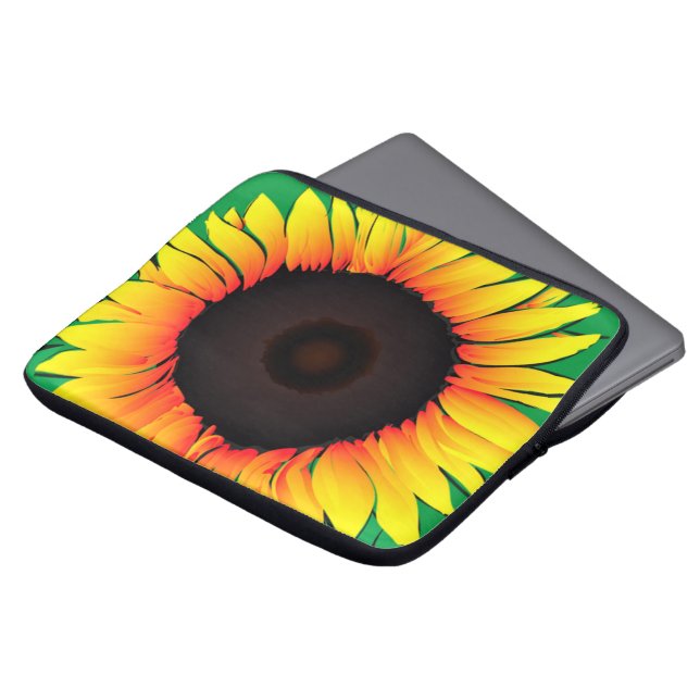 Sunflower Laptop Sleeve - Custom Colours (Front Top)