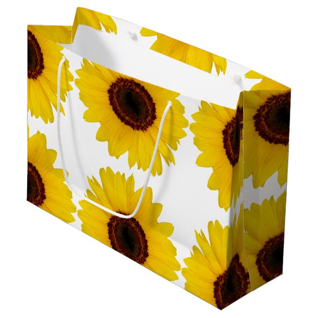 Sunflower Large Gift Bag (Front Angled)