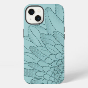 Sunflower Large Teal Graphic Flower iPhone 13 Case