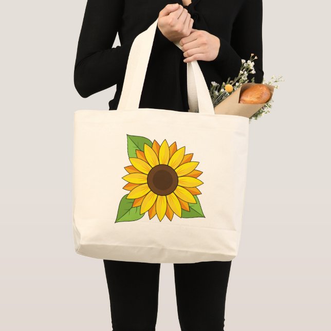 Sunflower Large Tote Bag (Front (Product))
