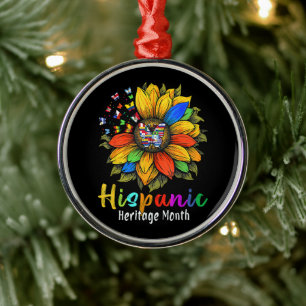 Sunflower Latin Countries Hispanic Heritage Month Metal Tree Decoration