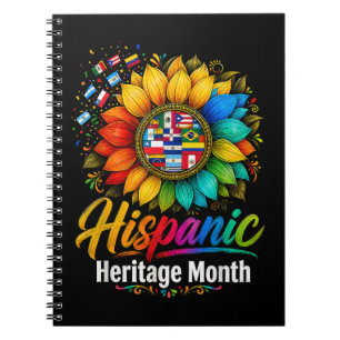 Sunflower Latin Countries Hispanic Heritage Month Notebook