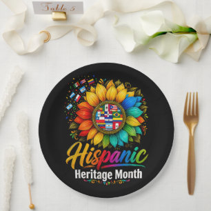Sunflower Latin Countries Hispanic Heritage Month Paper Plate