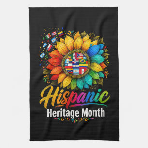Sunflower Latin Countries Hispanic Heritage Month Tea Towel