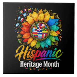 Sunflower Latin Countries Hispanic Heritage Month Tile