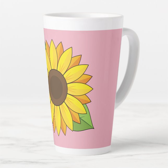 Sunflower Latte Mug (Right Angle)