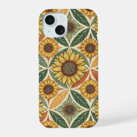 Sunflower & Leaf Pattern | Nature-Inspired Quilted