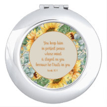Sunflower Leaves Bible Verse Keep Perfect Peace  