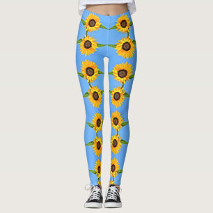 Sunflower Leggings Blue Sky