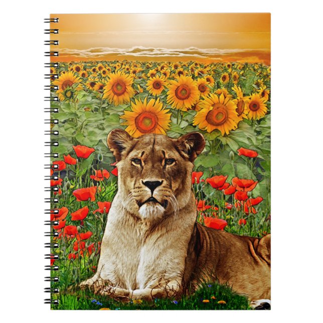 Sunflower Leo Notebook (Front)