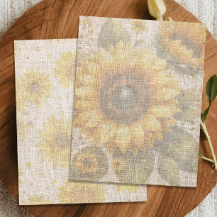 Sunflower Linen Design Scrapbook Paper