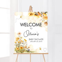 Sunflower Little Honey Baby Shower Welcome Sign