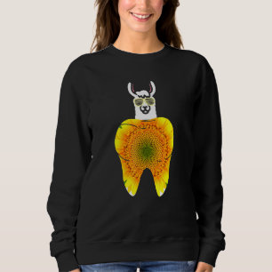Sunflower Llama Dental Life Dentist 1 Sweatshirt