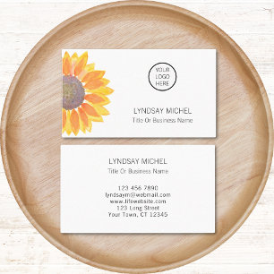 Sunflower Logo Professional Business Card