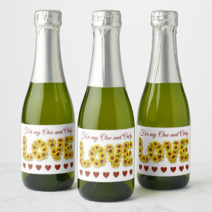 Sunflower Love Beverage Label Set