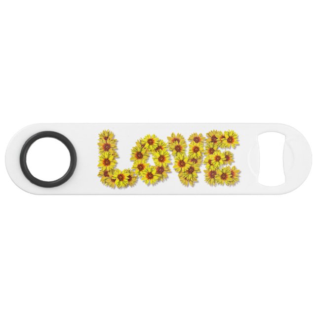 Sunflower Love Bottle Opener (Front (Horizontal))