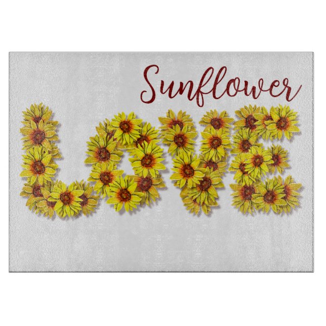 Sunflower Love Cutting Board (Front)