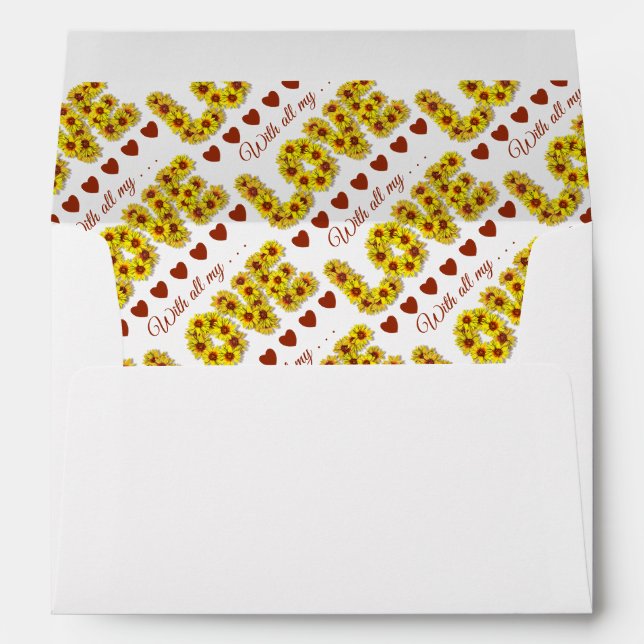 Sunflower Love Envelope (Back (Bottom))
