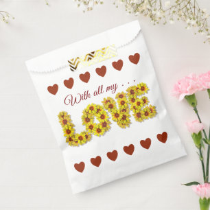 Sunflower Love Favor Bags