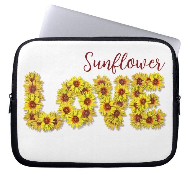 Sunflower Love Laptop Case (Front)