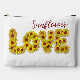 Sunflower Love Large Toiletry Cosmetic Bag