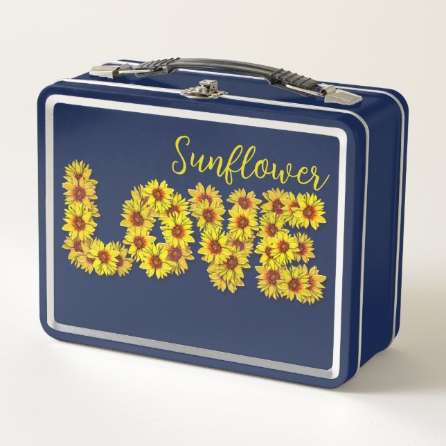 Sunflower Love Lunch Box (Front)