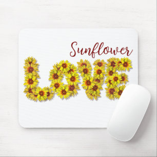 Sunflower Love Mouse Pad