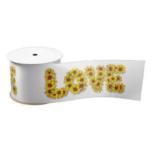 Sunflower Love Ribbon Satin Ribbon
