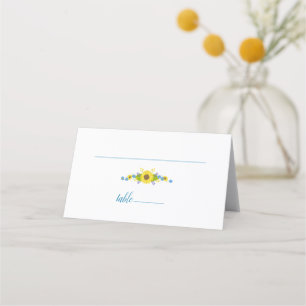Sunflower  Loveliness Wedding Place Card