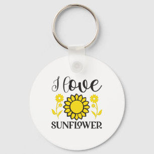 Sunflower Lover I Love Sunflower Key Ring