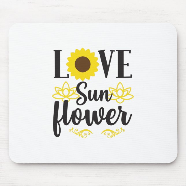 Sunflower Lover | Love Sunflower Mouse Pad (Front)