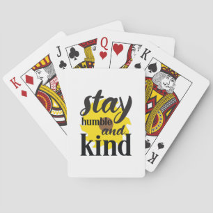Sunflower Lover Stay Humble And Kind Playing Cards