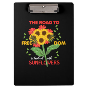 Sunflower Lover The Road To Freedom With Sunflower Clipboard
