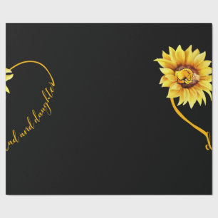 Sunflower Lovers   Love Dad And Daughter Wrapping Paper