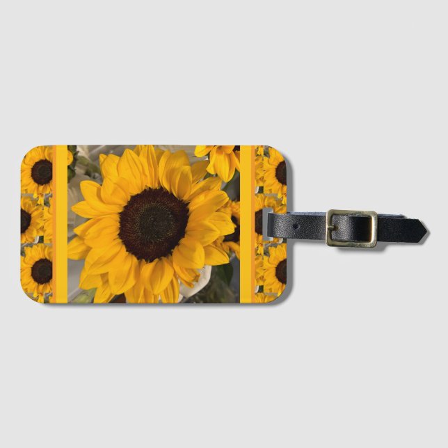 Sunflower Luggage Tag (Front Horizontal)
