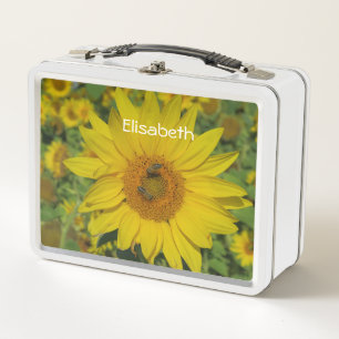 sunflower,Lunch , boxes,template,colourful+ craft, Metal Lunch Box