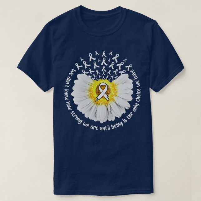 Sunflower Lung Awareness White Ribbon In November T-Shirt (Design Front)