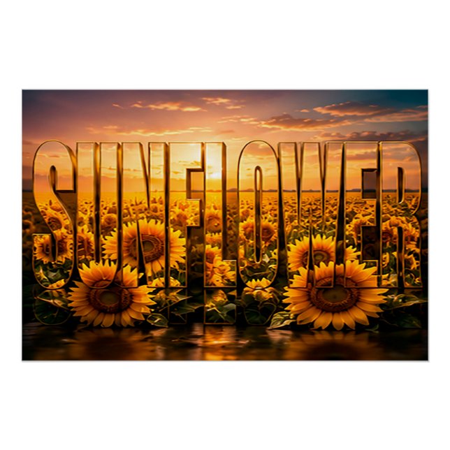 Sunflower Luxury Botanical Floral Decor (Front)