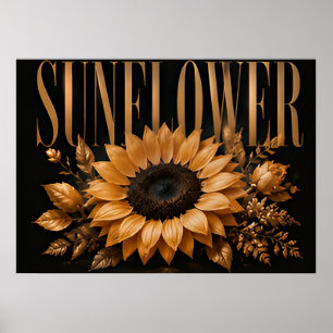 Sunflower Luxury Botanical Floral Wall Art